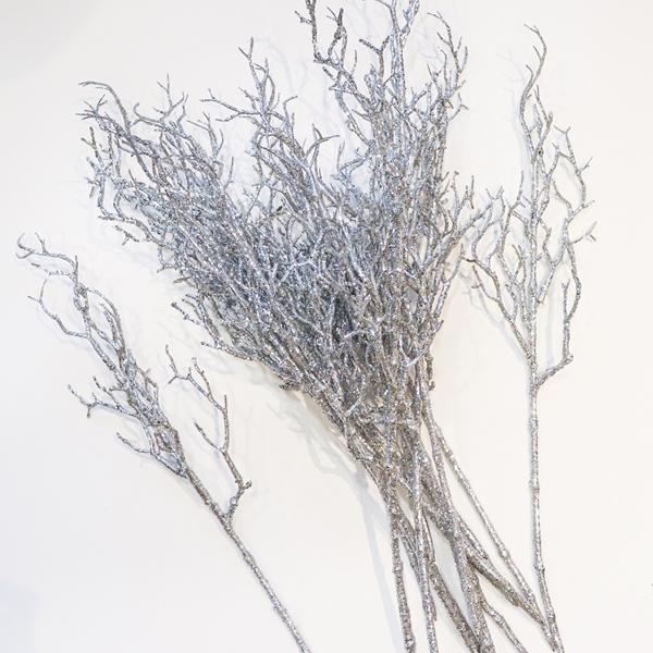 Picture of Tall Silver Glitter Twigs