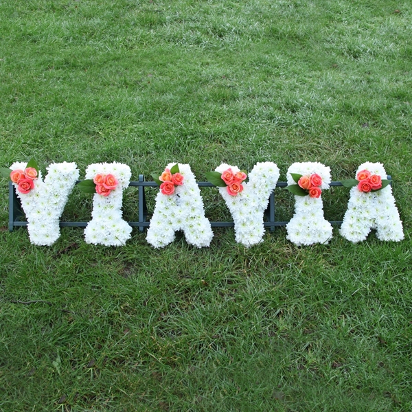 Picture of White and Pink Yiayia Sympathy Flowers