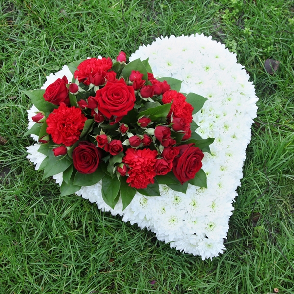 Picture of Love Heart Sympathy Flowers