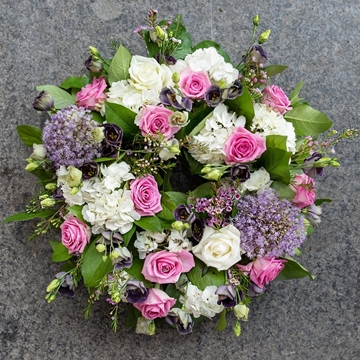 Pink & White Rose Wreath