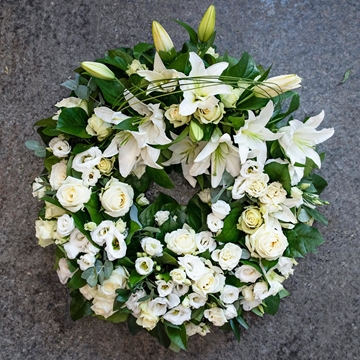 Lily & Roses Wreath Tribute